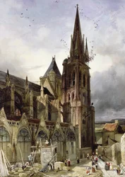Restaurierung der Abteikirche von St. Denis im Jahr 1833